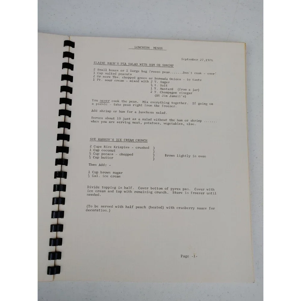 The Ten O'clock Listeners Cookbook, Houston TX 1976-77 Radio Hist Cookbook (160)